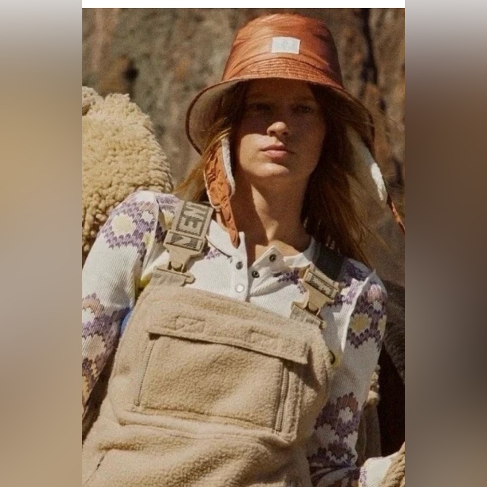 FP Movement by Free People Brown Reversible Sherpa Bucket Hat